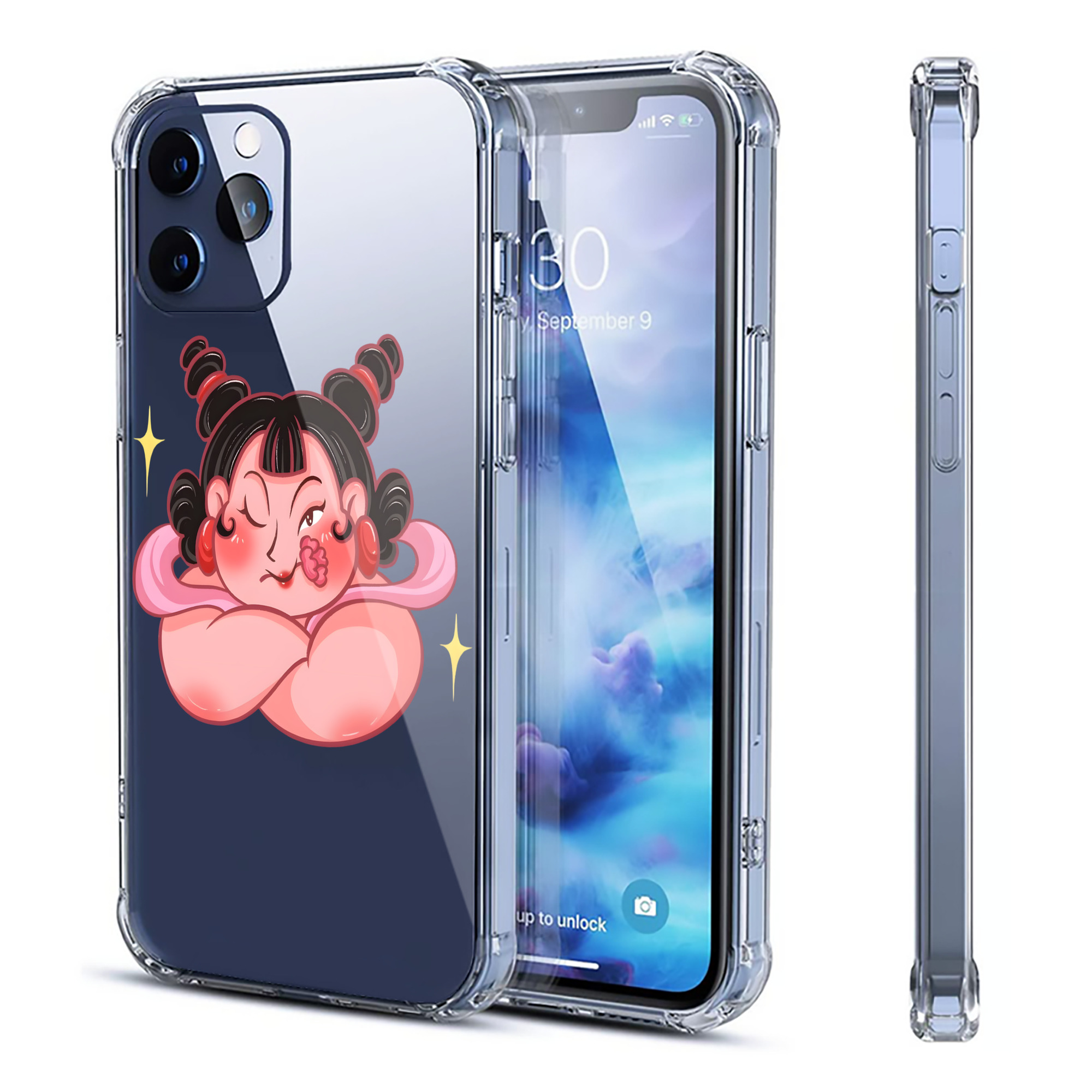 （画像用） Ne Zha 2 ナタ 魔童の大暴れ 【iPhone 12シリーズ対応】透明スマホケース（クリアソフトケース）
